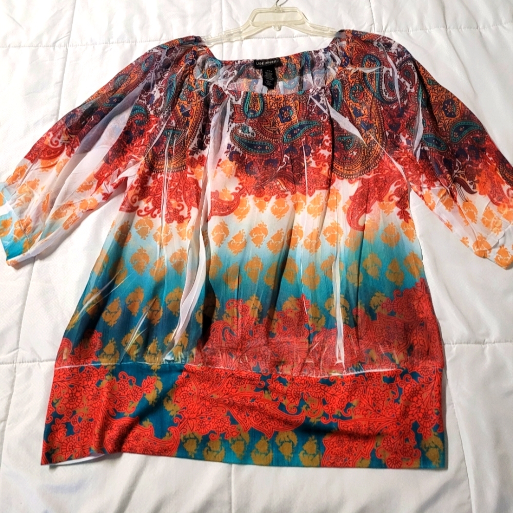 Lane Bryant Multicolor Paisley Blouse